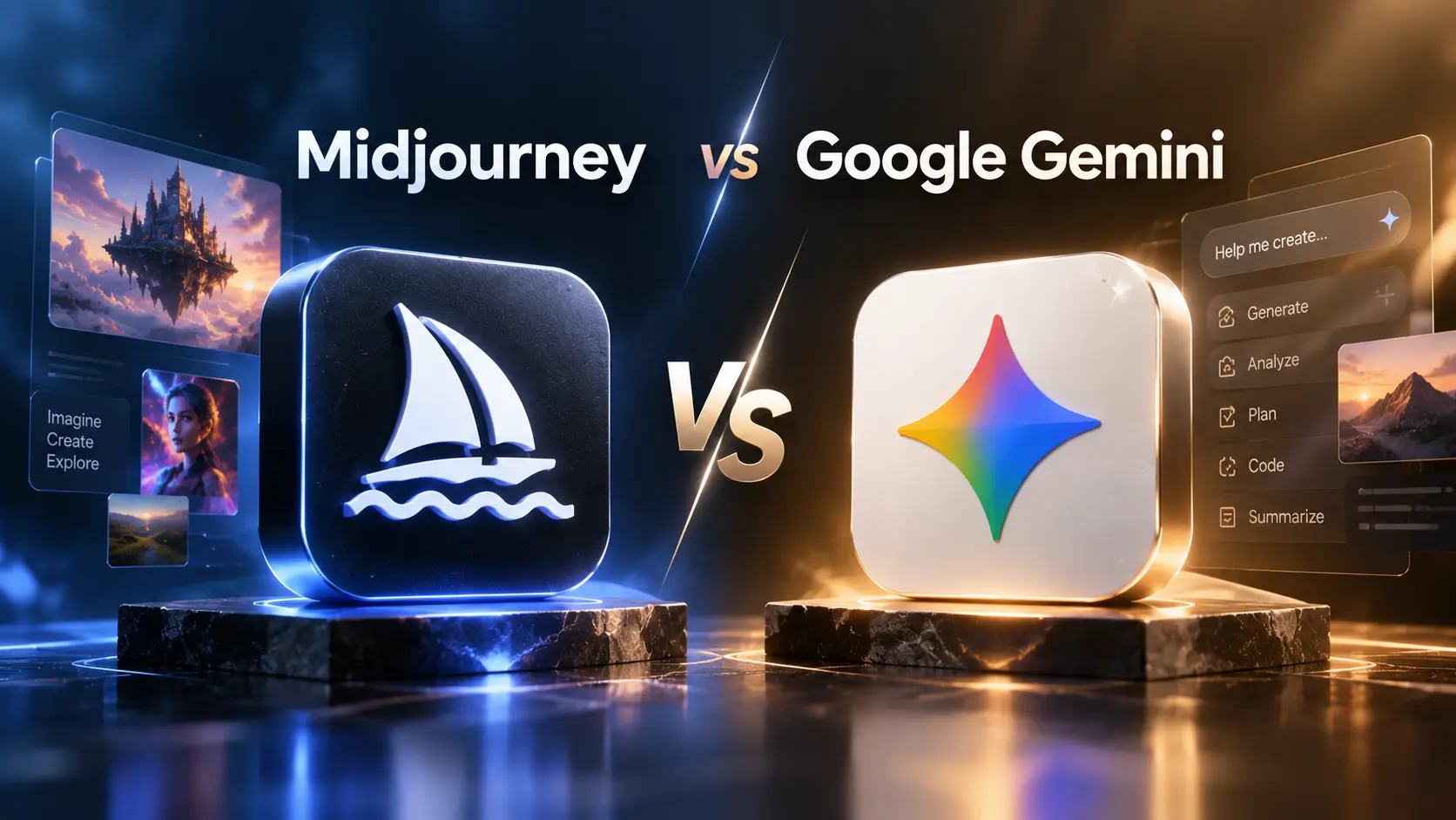 Midjourney vs Google Gemini